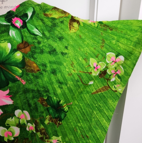 Vintage 60s Pleated Butterfly Kaftan - Picture 4 of 15